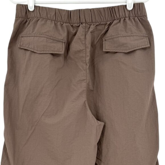 Wilo The Label Women's Elastic Waistband Brown Nylon Parachute Cargo Pants Size - Picture 4 of 12